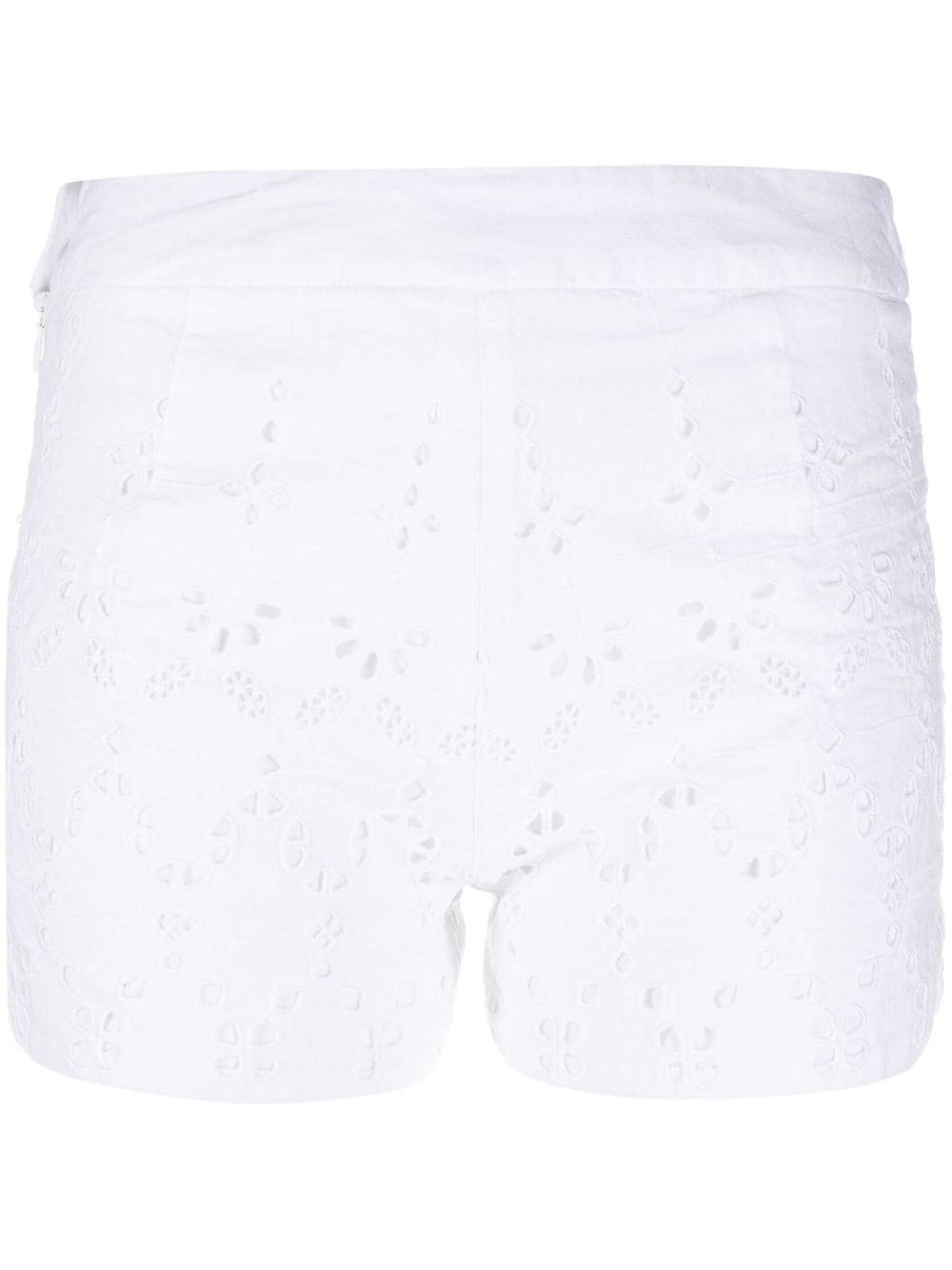 120% Lino Eyelet linen shorts - White von 120% Lino