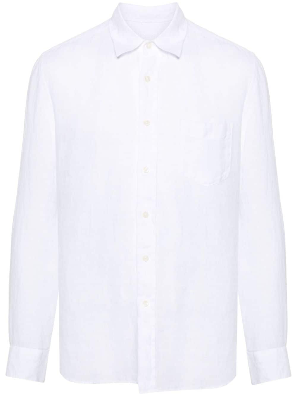 120% Lino linen buttoned shirt - White von 120% Lino