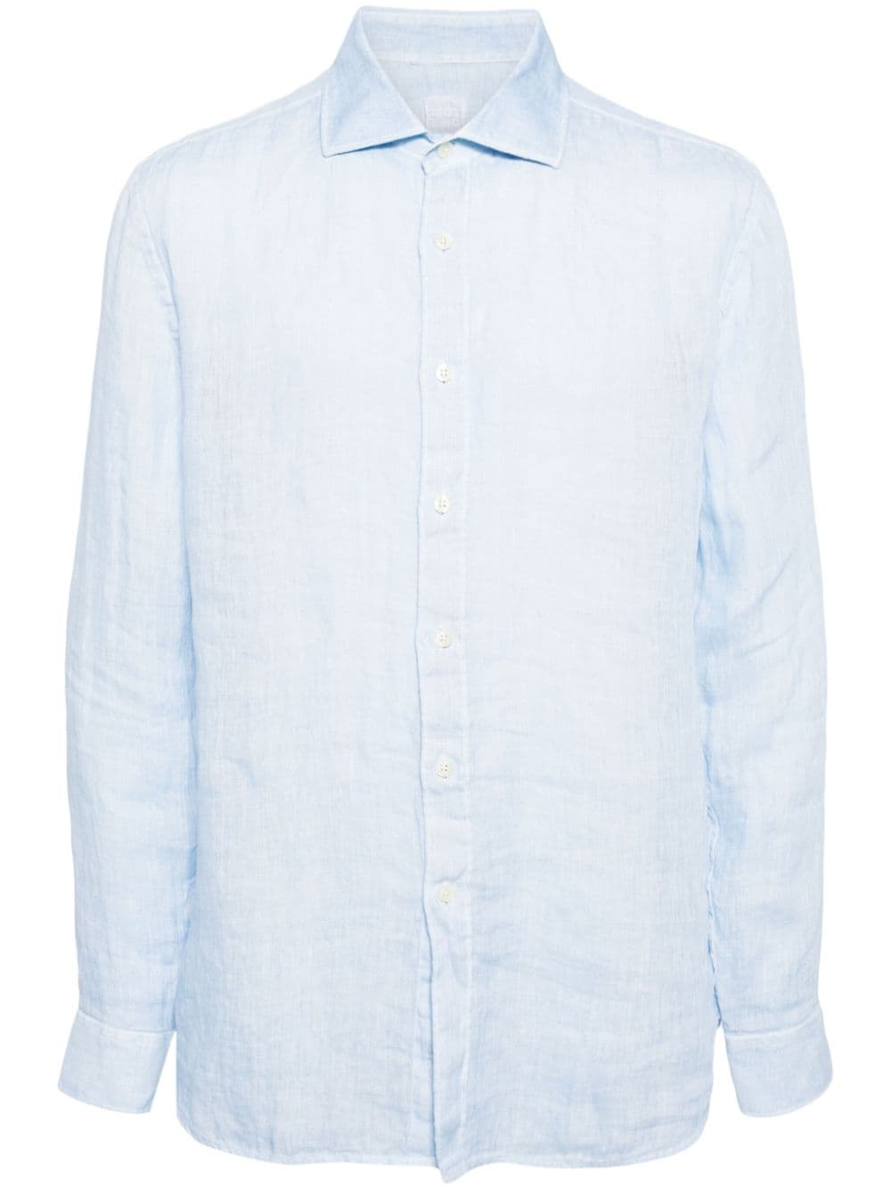 120% Lino long-sleeved linen shirt - Blue von 120% Lino