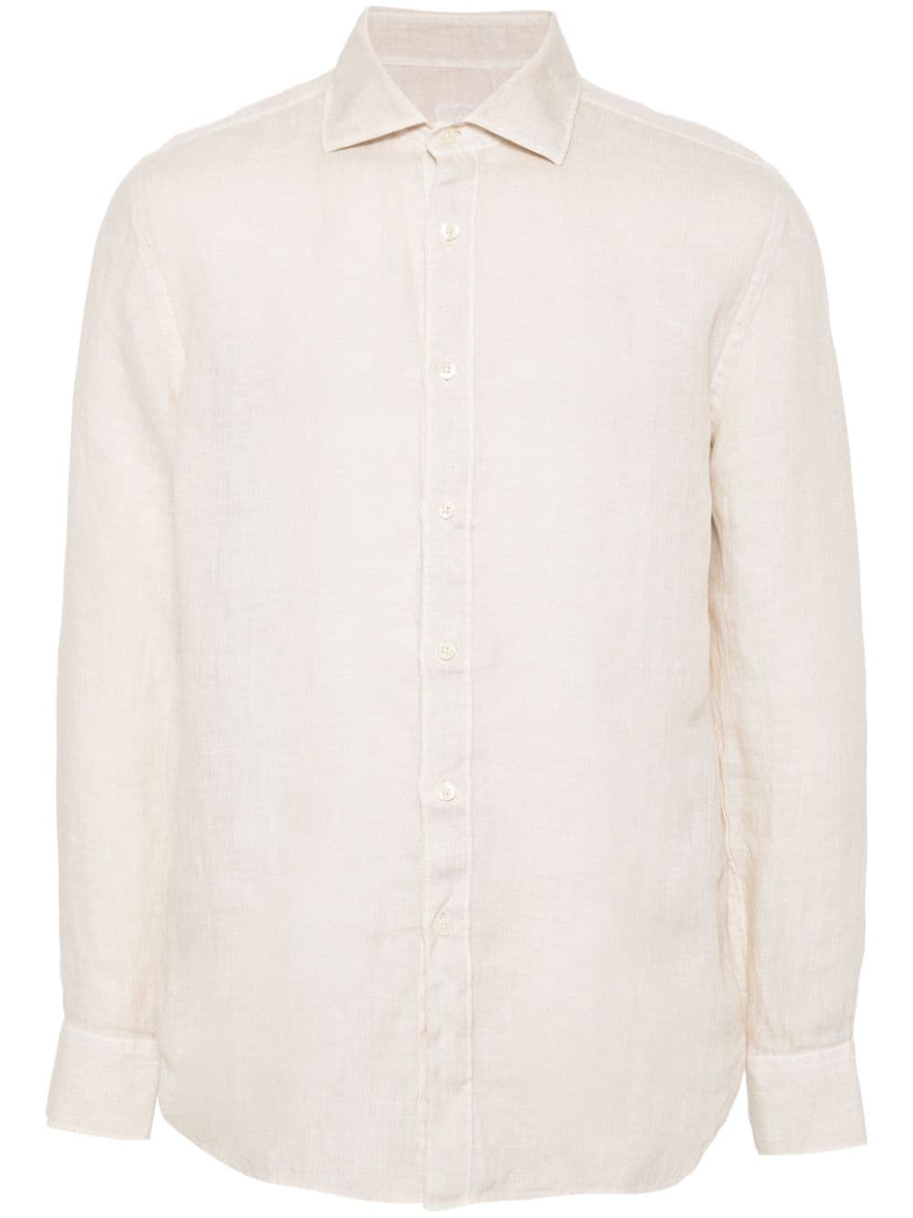 120% Lino long-sleeves linen shirt - Neutrals von 120% Lino