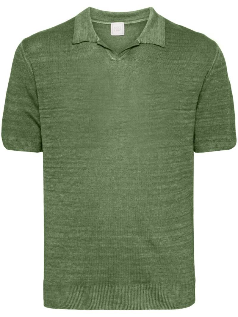 120% Lino mélange linem polo shirt - Green von 120% Lino