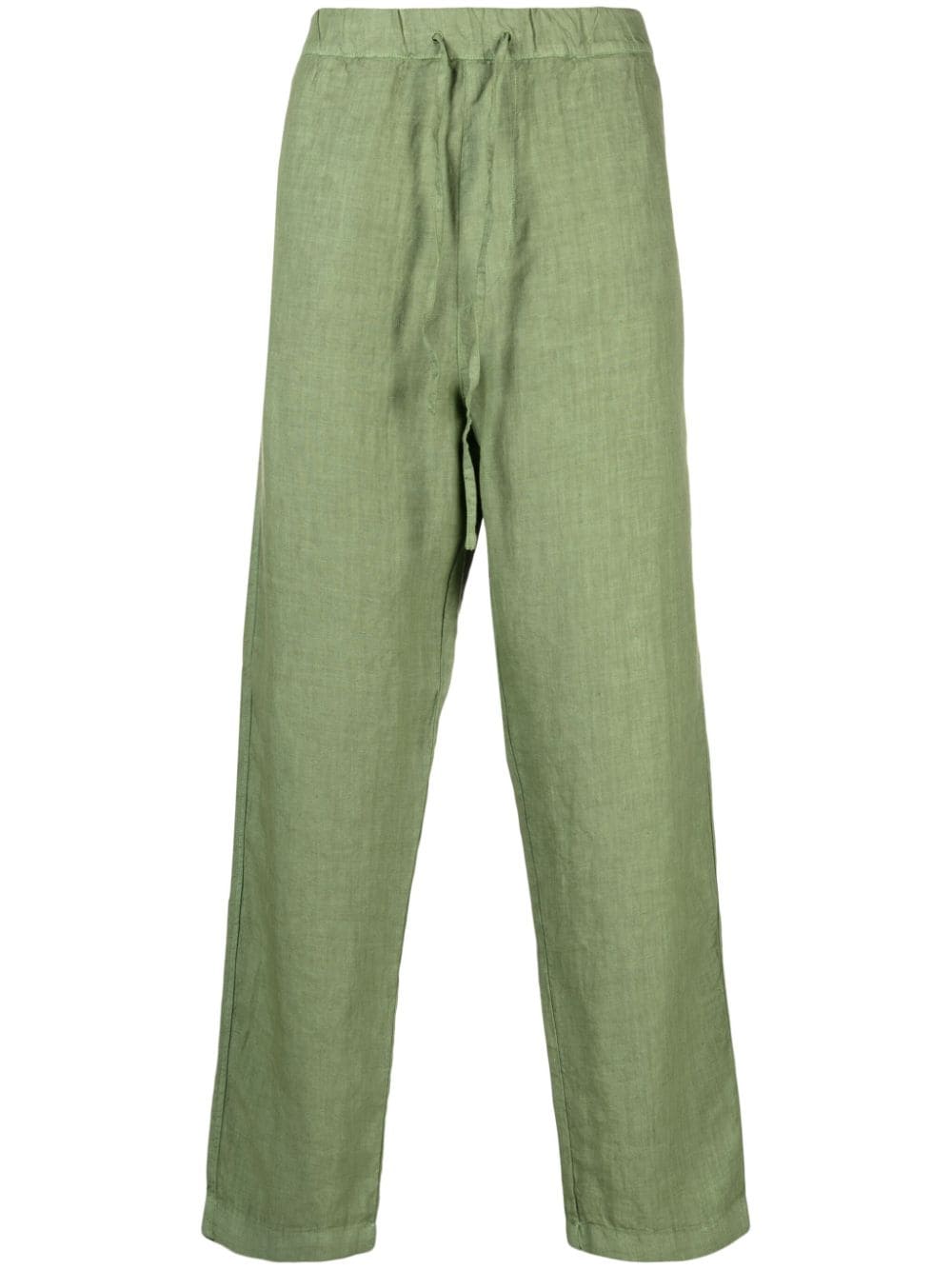 120% Lino mid-rise straight-leg linen trousers - Green von 120% Lino