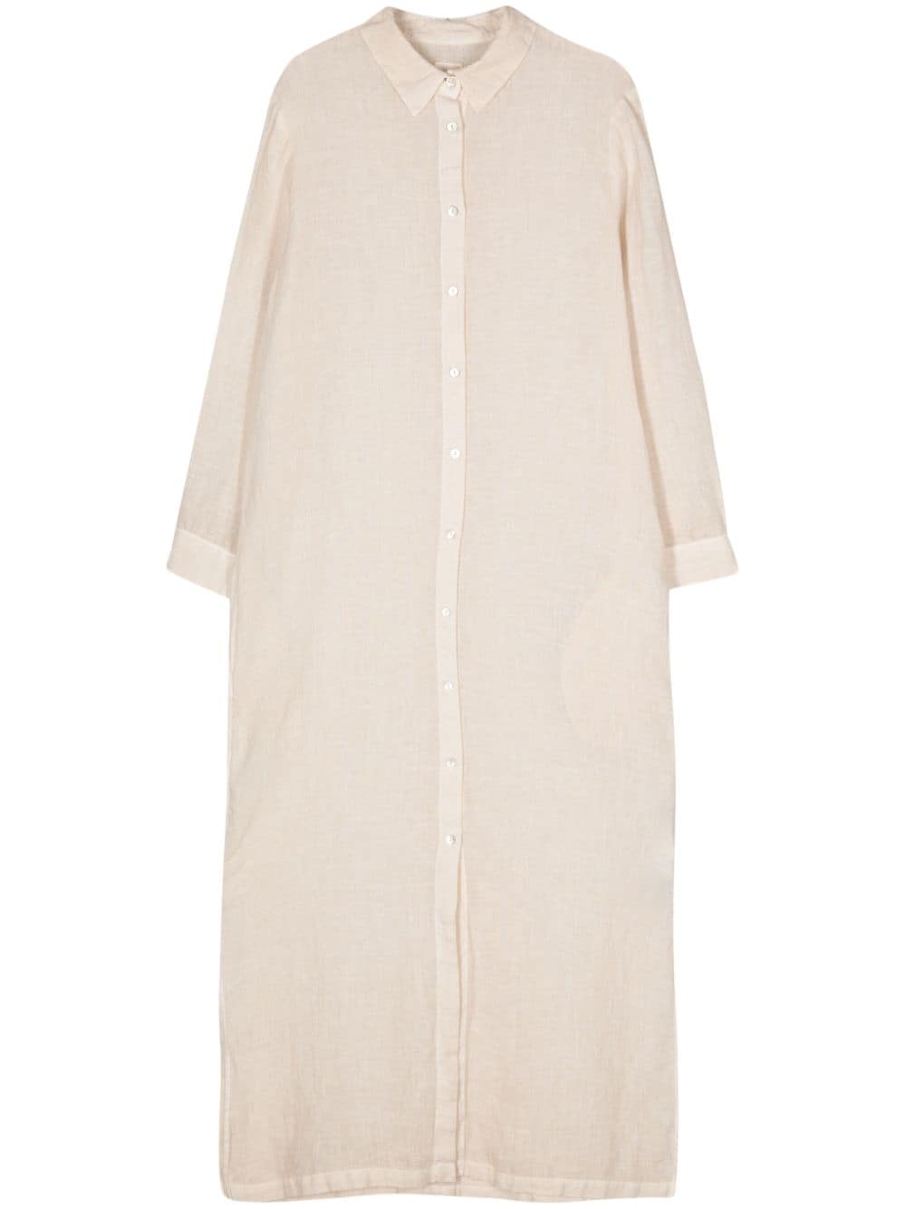 120% Lino poplin linen dress - Neutrals von 120% Lino