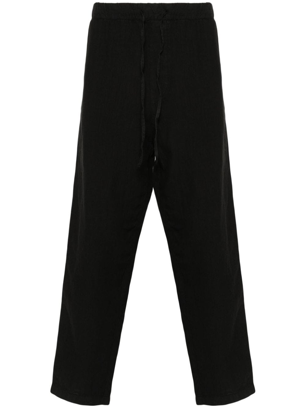 120% Lino straight-leg linen trousers - Black von 120% Lino