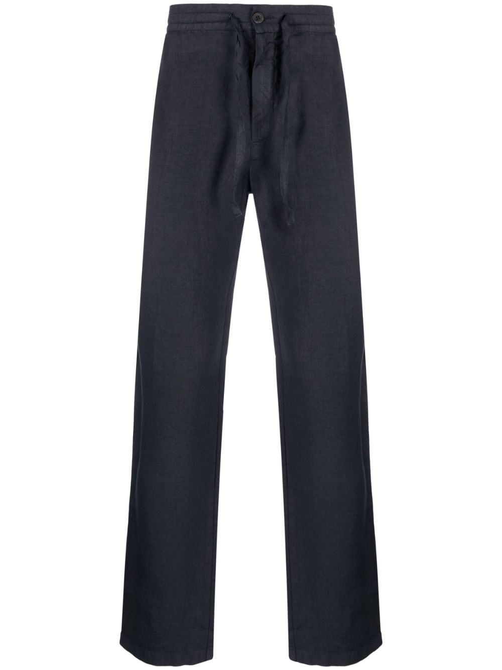 120% Lino straight-leg linen trousers - Blue von 120% Lino
