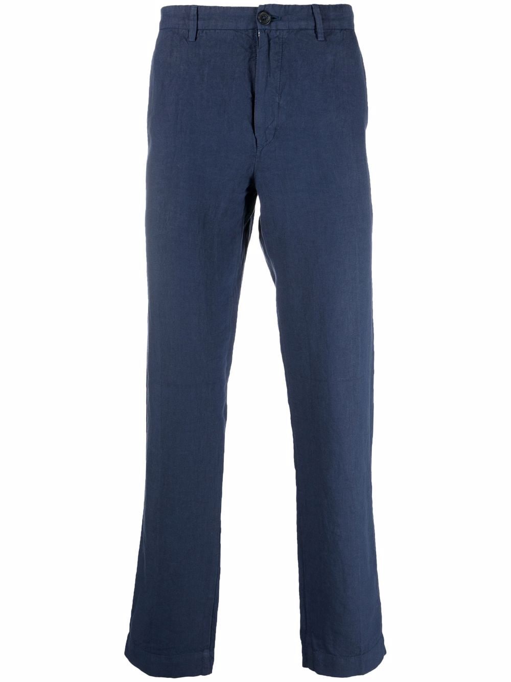 120% Lino straight-leg linen trousers - Blue von 120% Lino