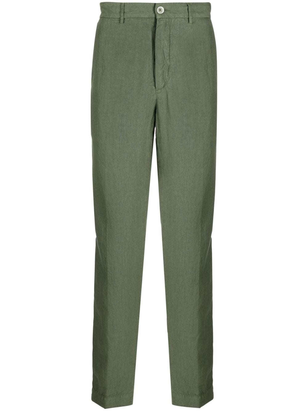 120% Lino straight-leg linen trousers - Green von 120% Lino