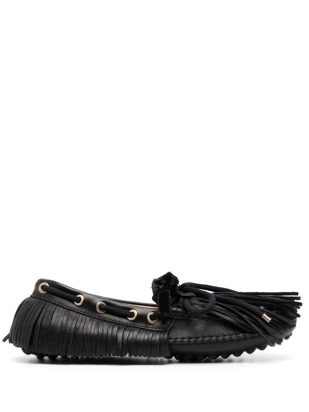 13 09 SR Puli fringe-detail leather loafers - Black von 13 09 SR