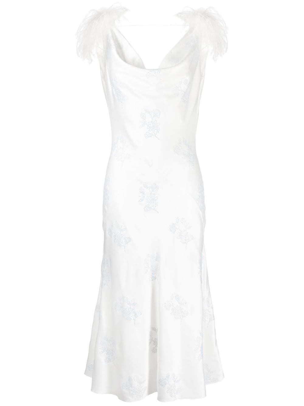 16Arlington feather-detail midi dress - White von 16Arlington