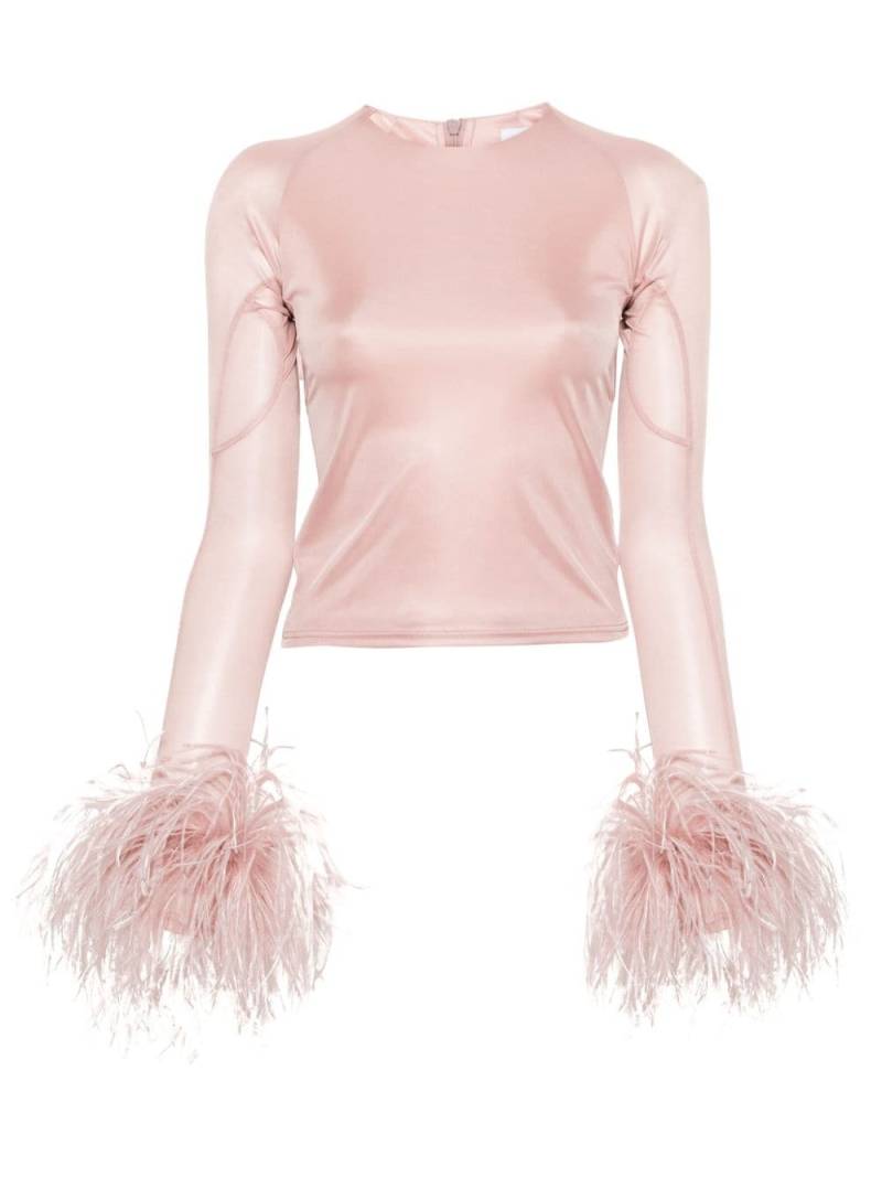 16Arlington Alero feather-trim top - Pink von 16Arlington