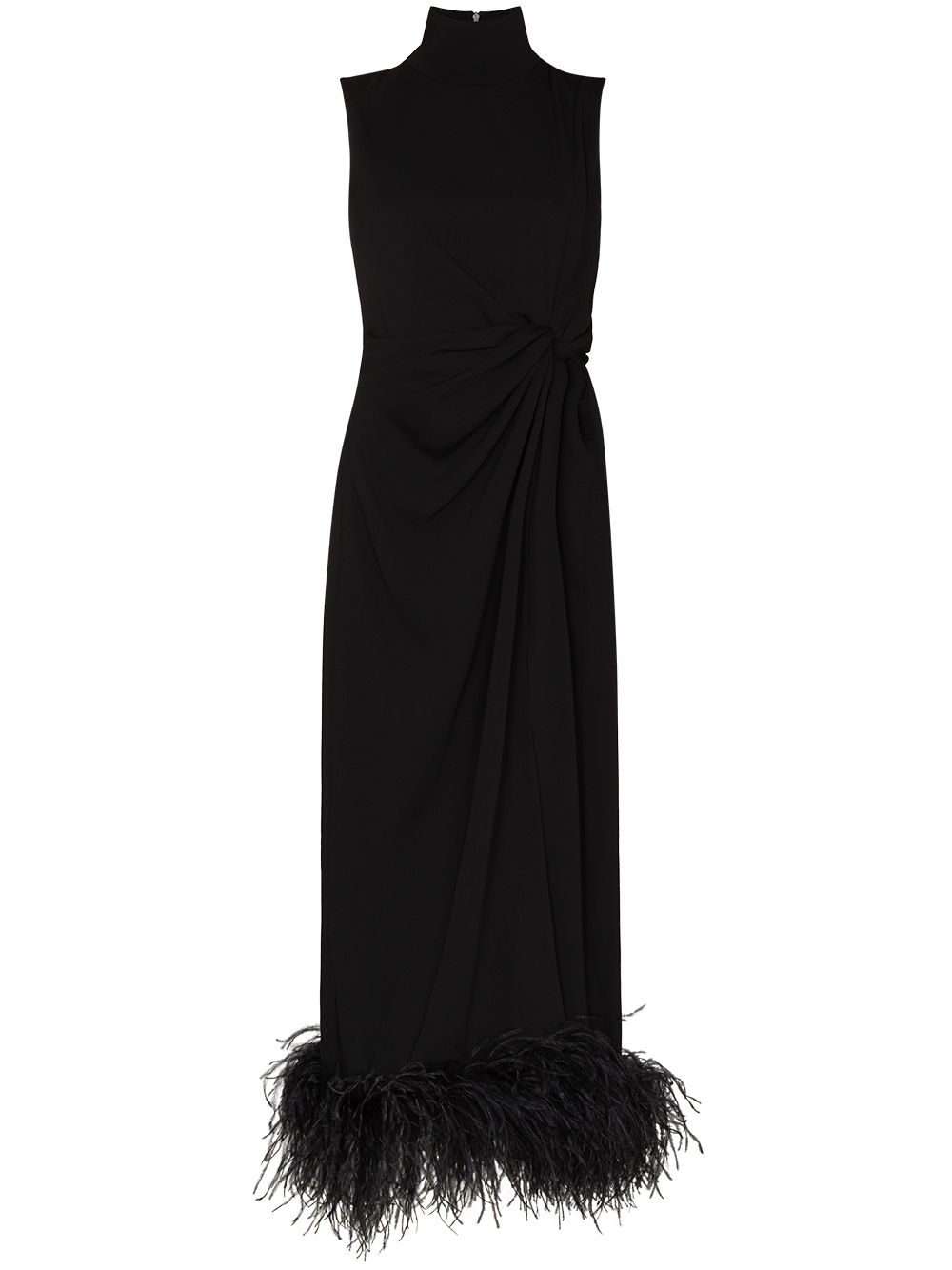 16Arlington Maika feather-embellished sleeveless gown - Black von 16Arlington