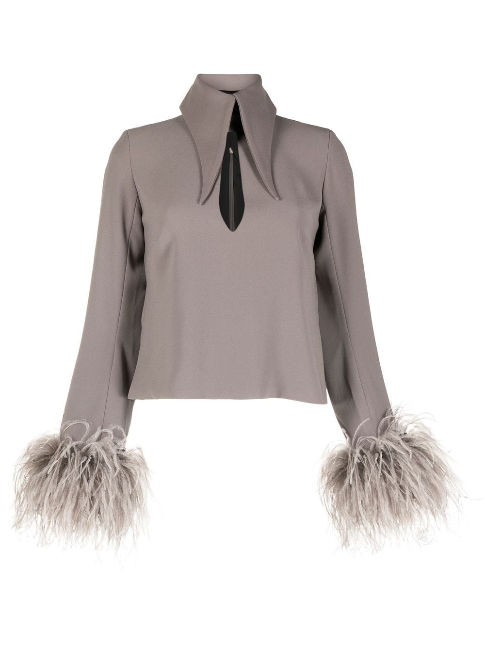 16Arlington Michelle feather-detail blouse - Brown von 16Arlington