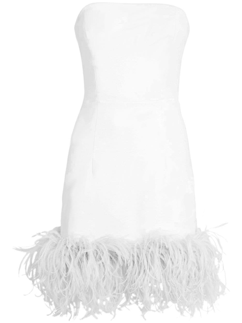 16Arlington Minelli feather-trim minidress - White von 16Arlington