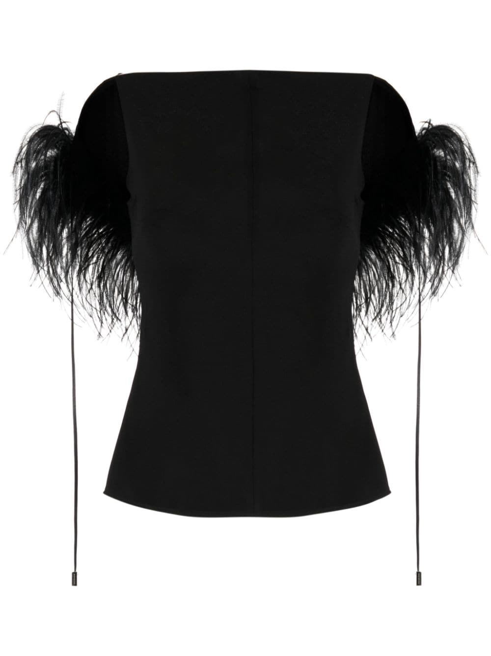 16Arlington Nerine feather-detail top - Black von 16Arlington