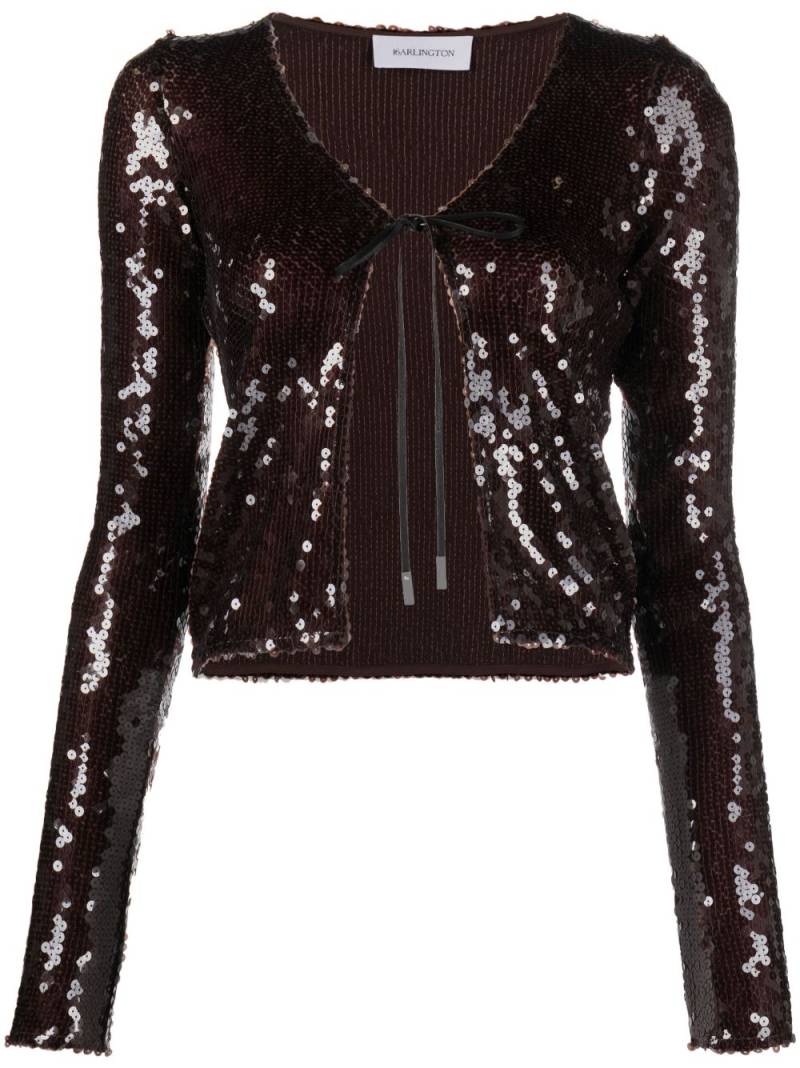 16Arlington sequin-embellished long-sleeve cardigan - Brown von 16Arlington