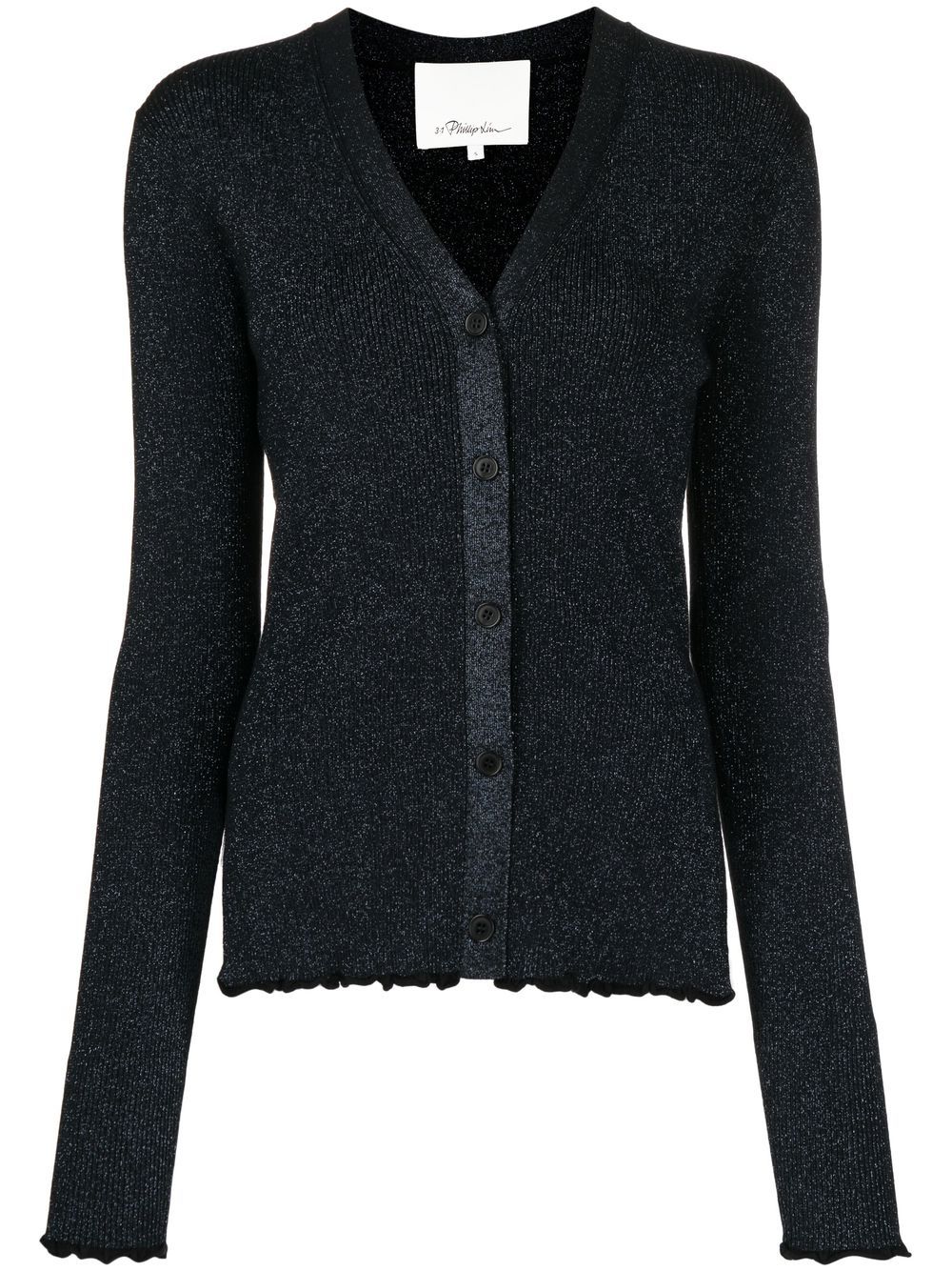 3.1 Phillip Lim Ruffle-Seamed long-sleeve cardigan - Blue von 3.1 Phillip Lim