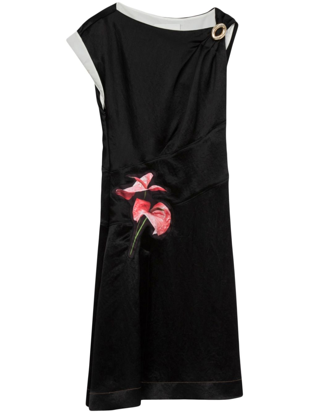 3.1 Phillip Lim floral-motif draped twisted dress - Black von 3.1 Phillip Lim