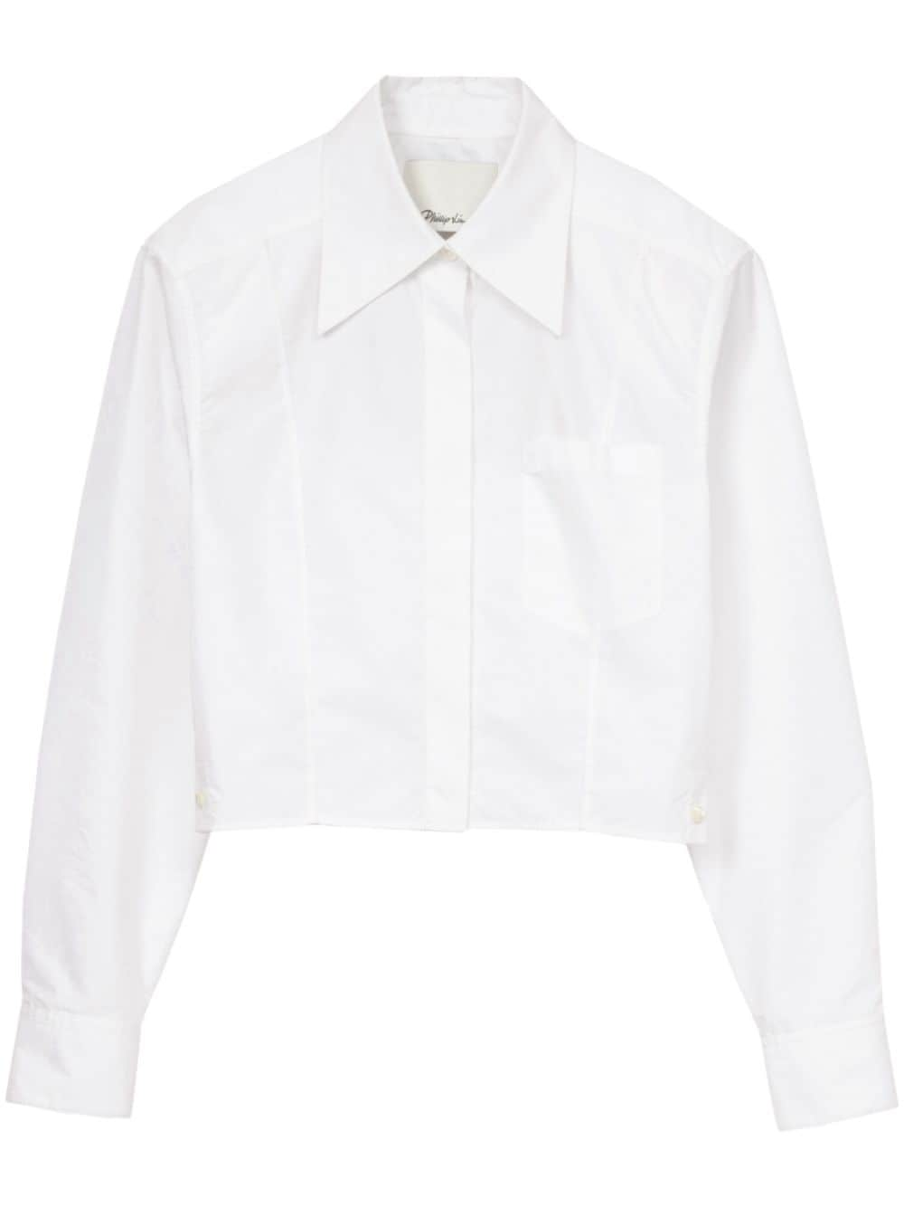 3.1 Phillip Lim long-sleeve cropped shirt - White von 3.1 Phillip Lim