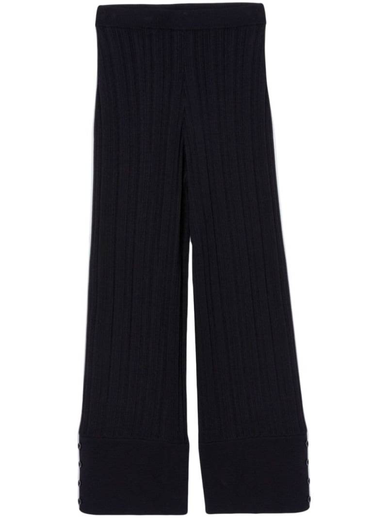 3.1 Phillip Lim piped-trim flared trousers - Blue von 3.1 Phillip Lim