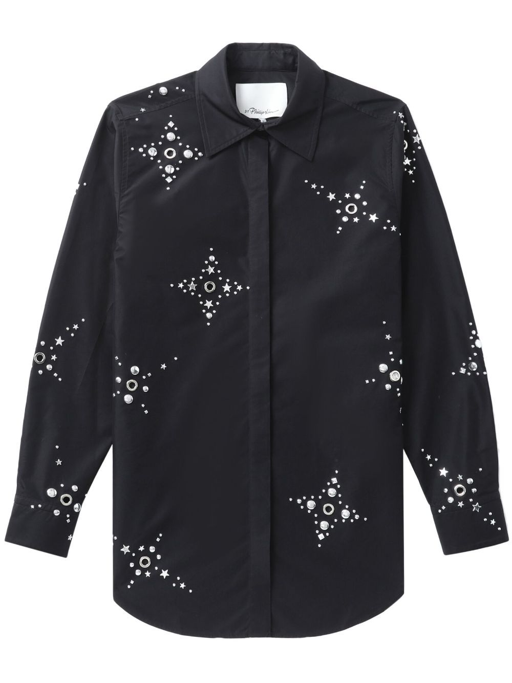 3.1 Phillip Lim stud-embellished long-sleeve shirt - Black von 3.1 Phillip Lim