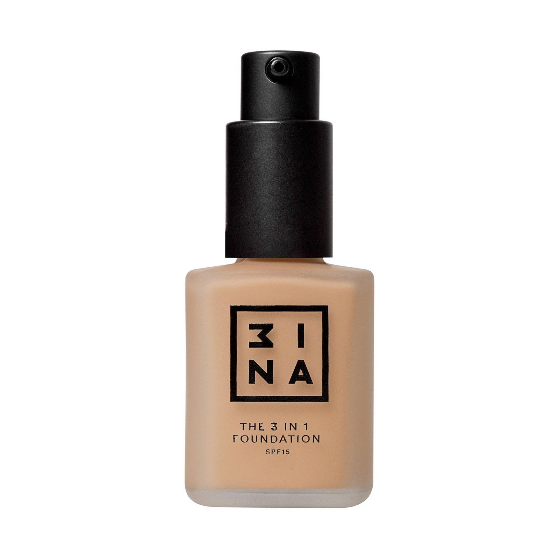 The 3 In 1 Foundation Damen  Dark Brown Beige 30ml von 3INA