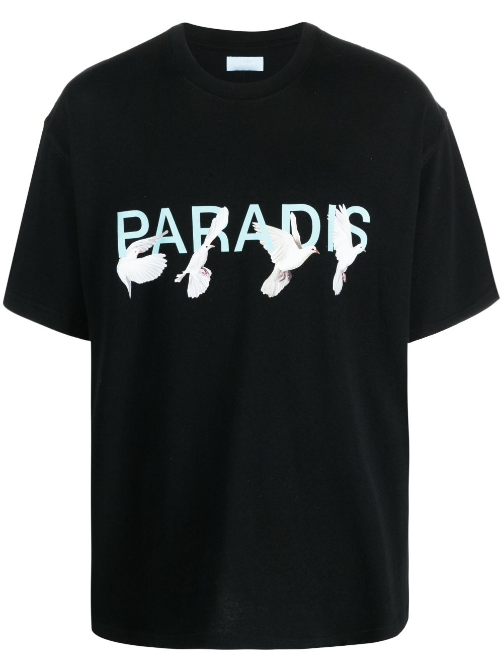 3PARADIS Paradis logo-print cotton T-shirt - Black von 3PARADIS