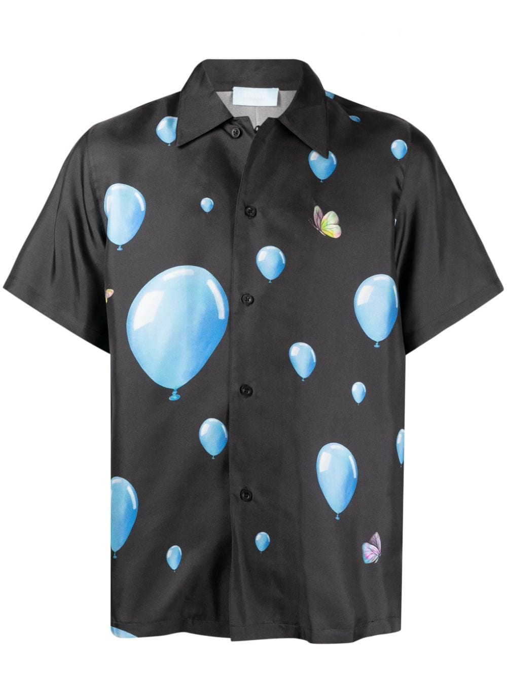 3PARADIS balloon-motif silk shirt - Black von 3PARADIS