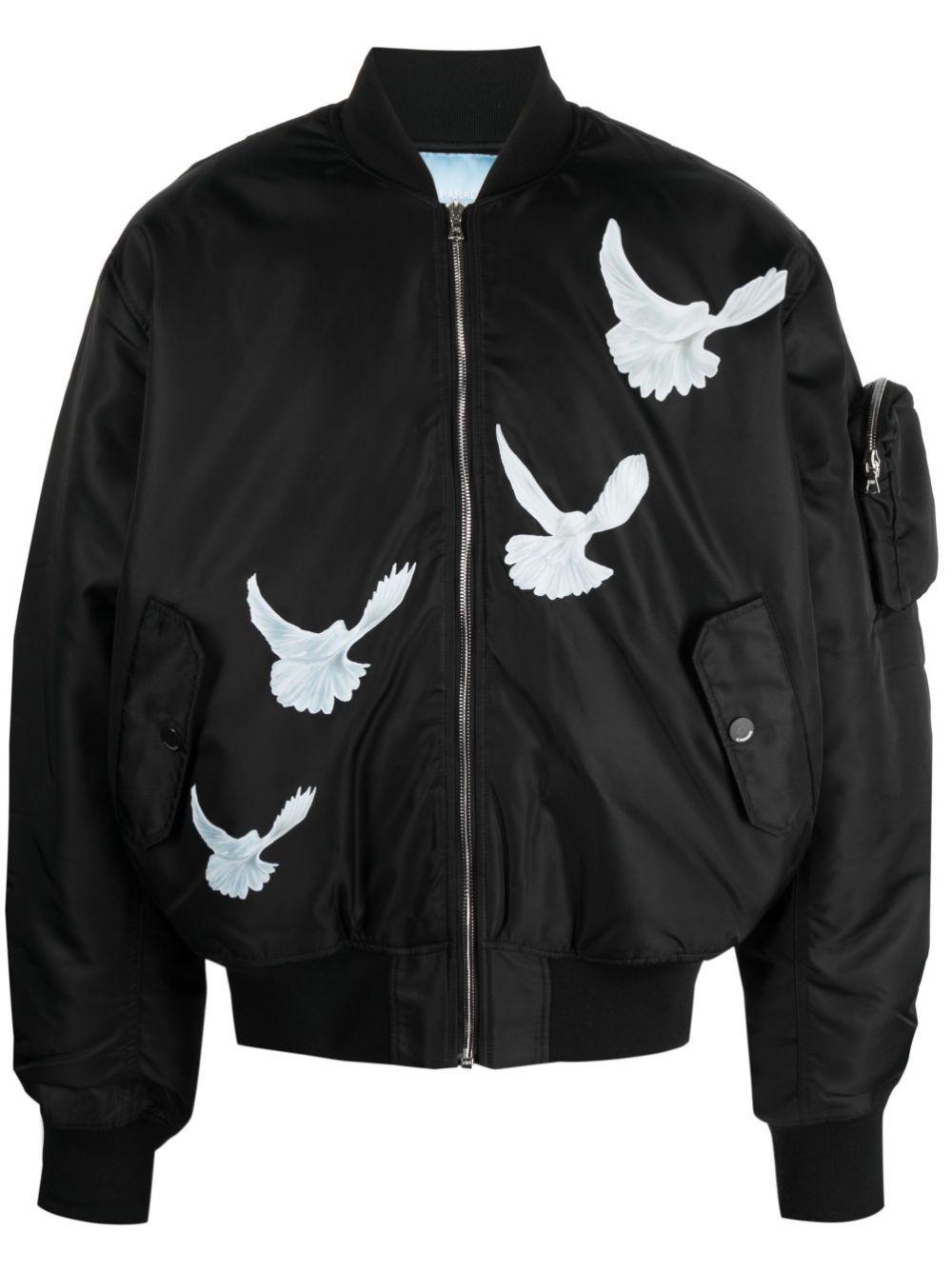 3PARADIS bird-print bomber jacket - Black von 3PARADIS