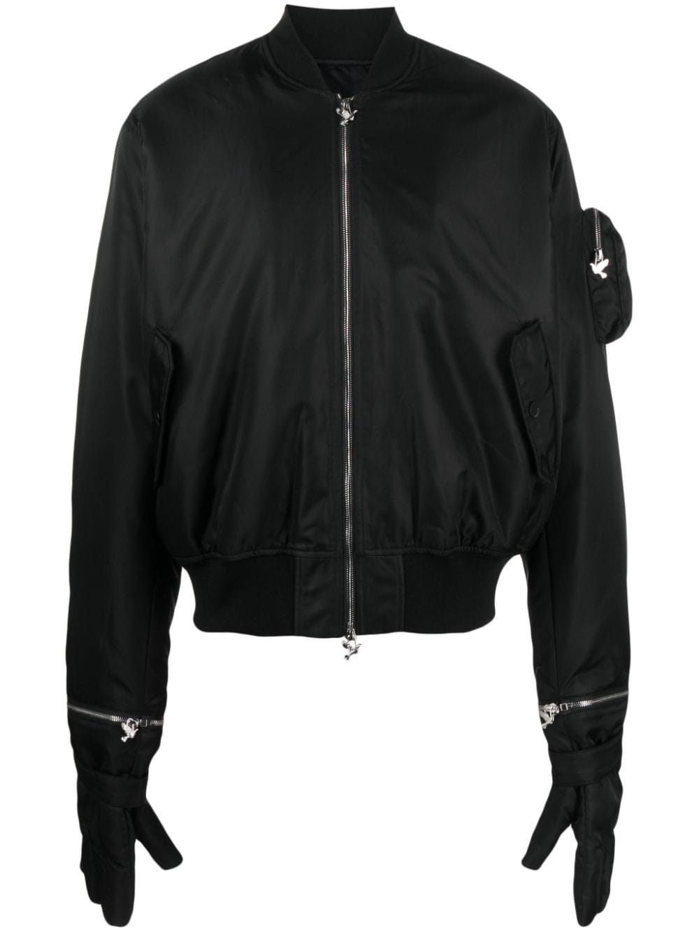 3PARADIS detachable-glove bomber jacket - Black von 3PARADIS
