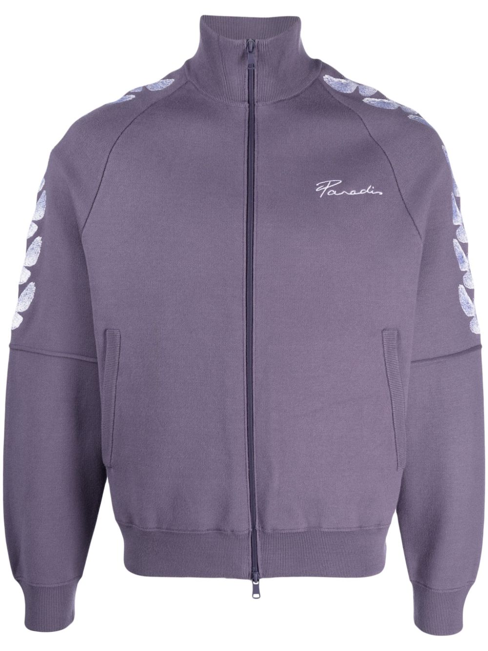 3PARADIS dove-print zip-up sweatshirt - Purple von 3PARADIS