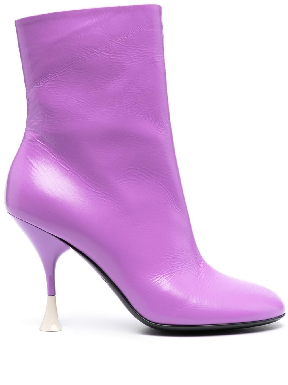 3juin 100mm leather ankle boots - Purple von 3juin