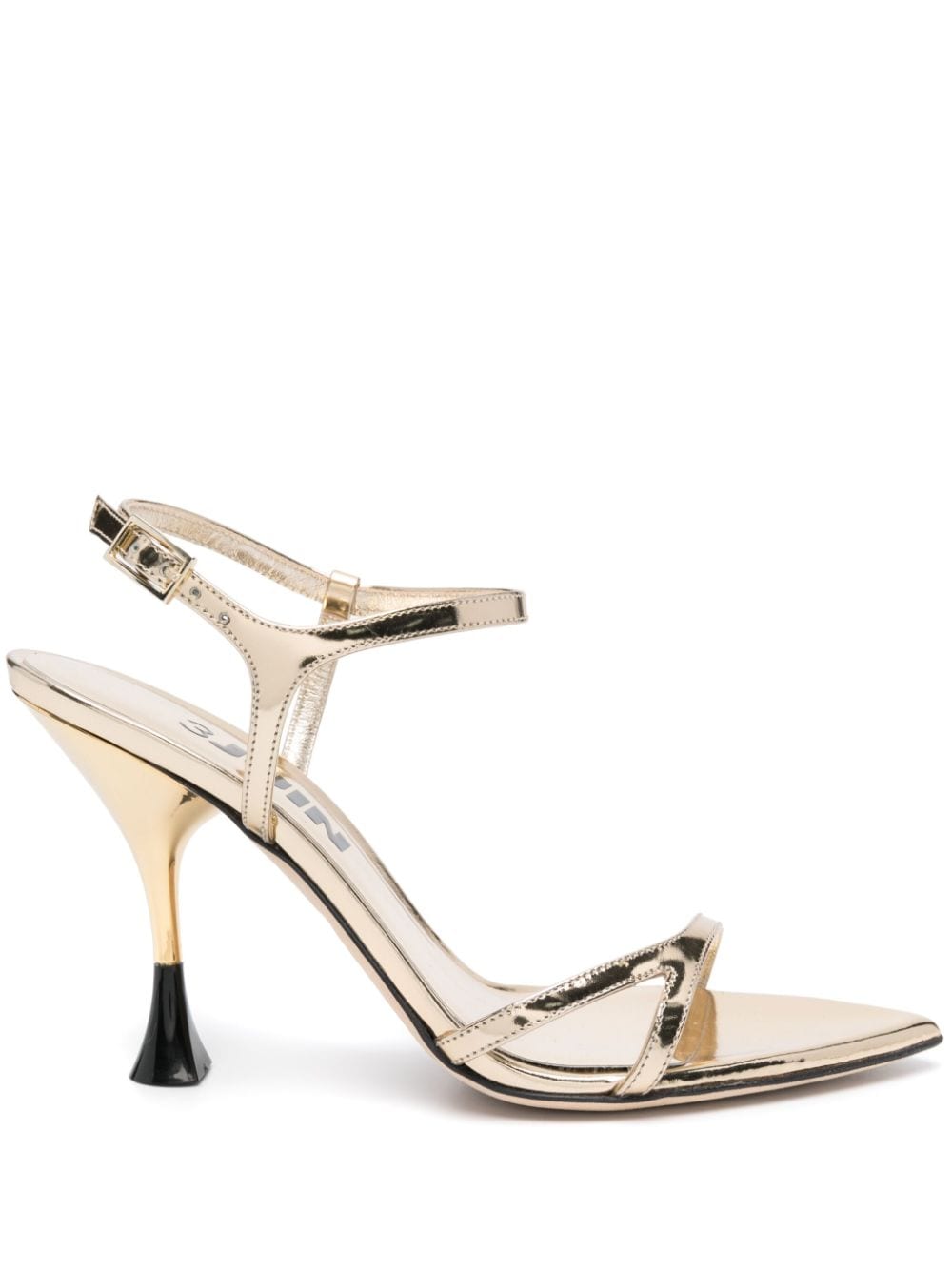 3juin 100mm patent leather sandals - Gold von 3juin