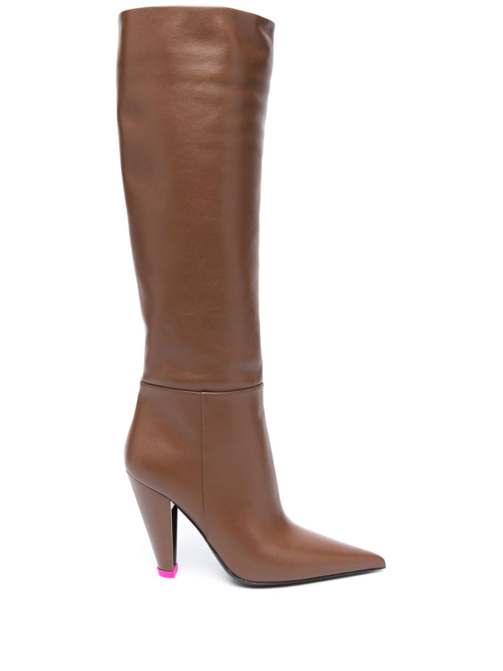 3juin 105mm leather knee-length boots - Brown von 3juin