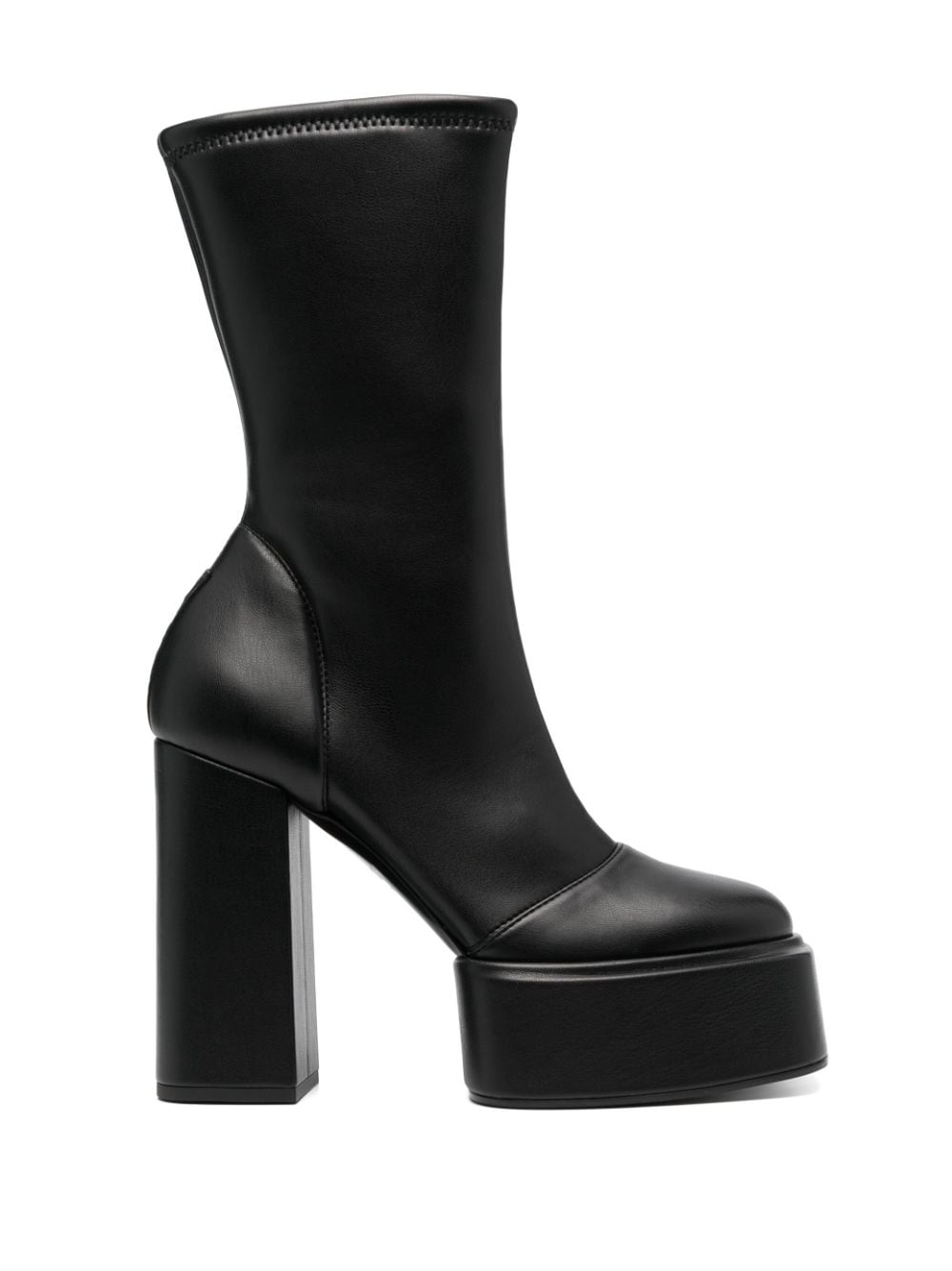 3juin platform 130mm leather ankle boots - Black von 3juin