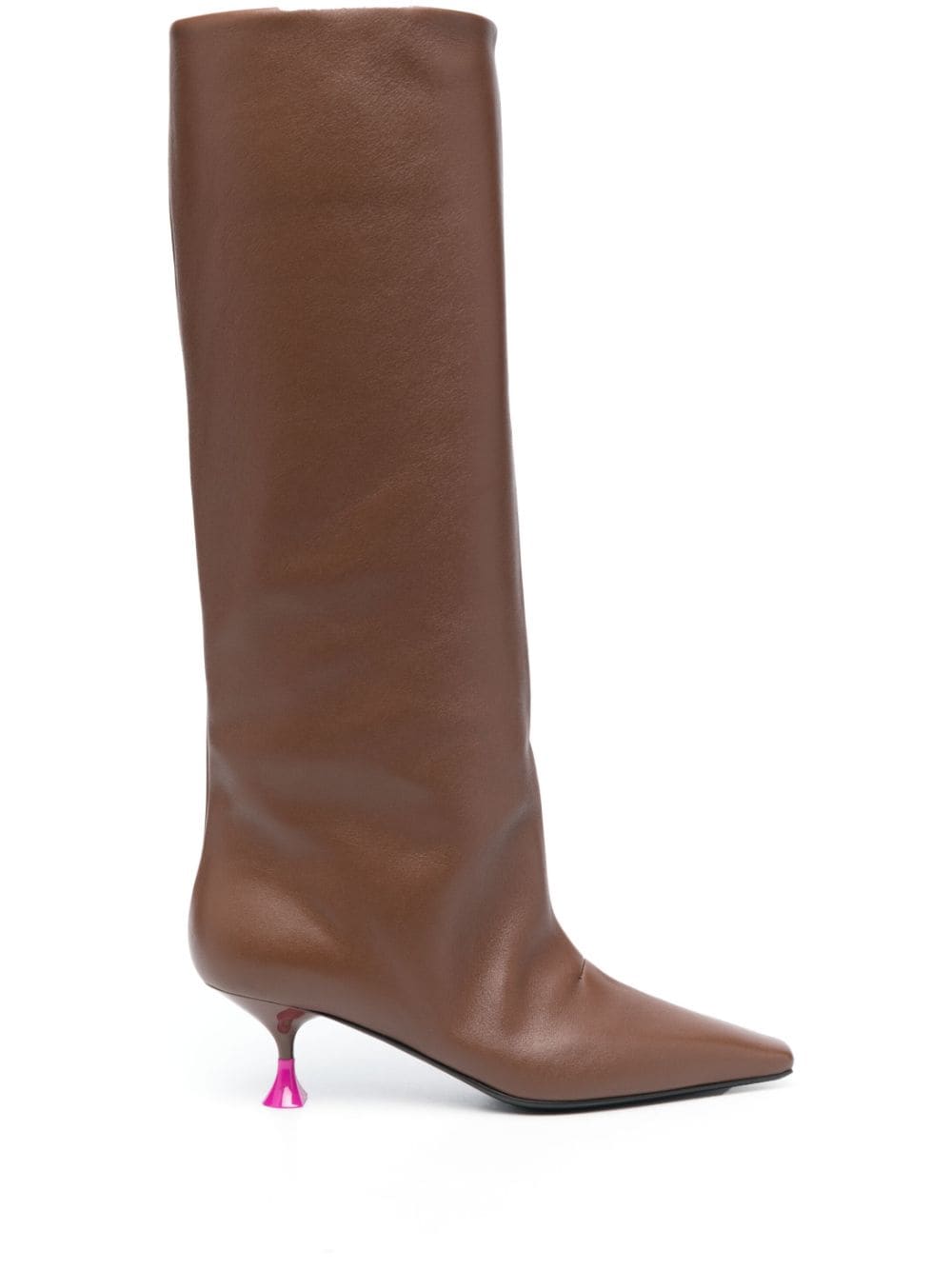 3juin 55mm knee-length leather boots - Brown von 3juin