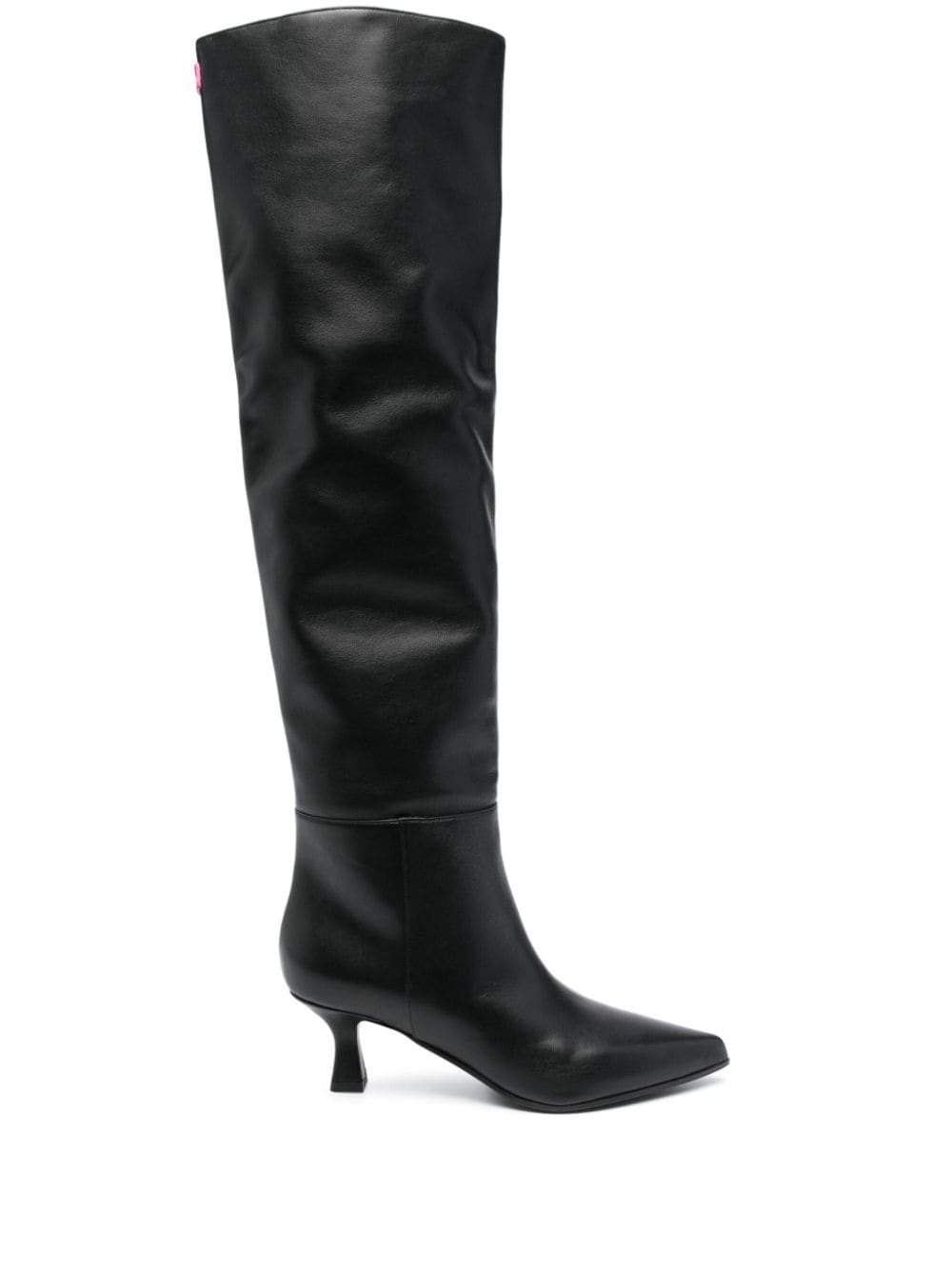 3juin 60mm pointed-toe leather boots - Black von 3juin