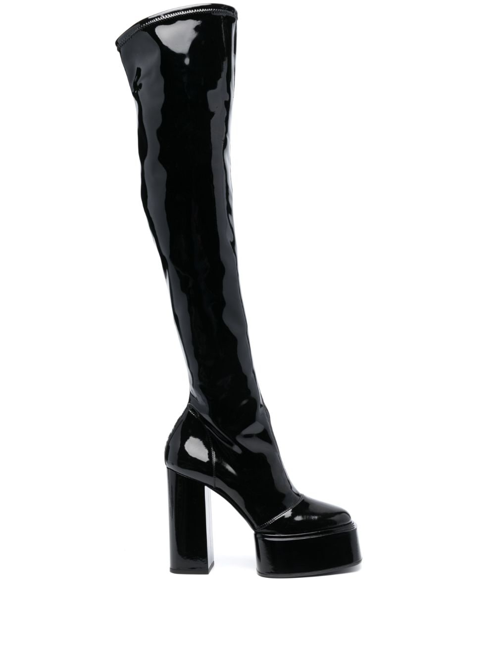 3juin Adele 120mm platform leather boots - Black von 3juin
