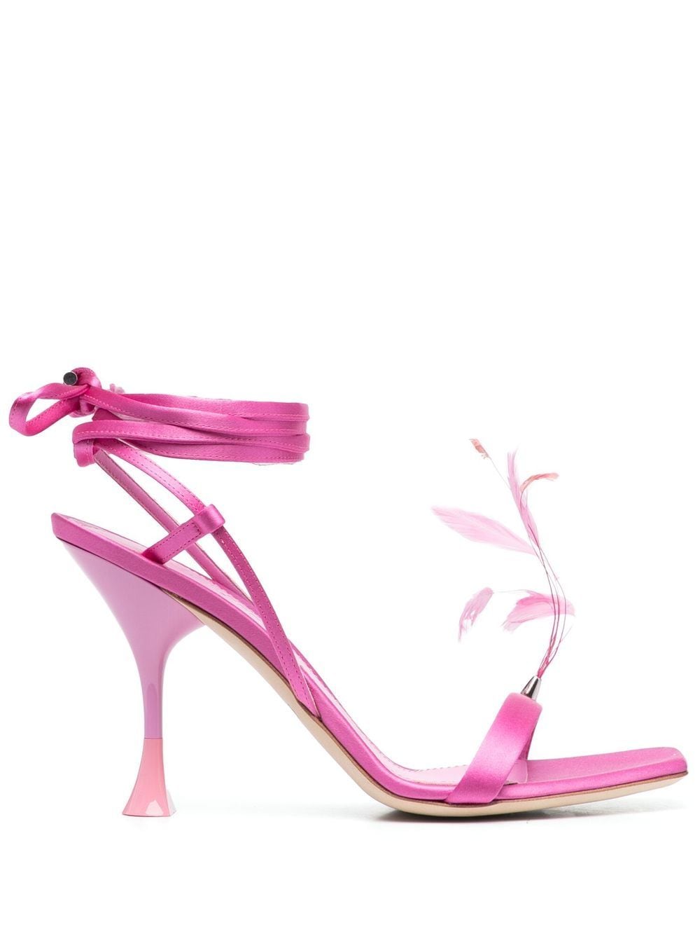 3juin Kimi 105mm feather-detail sandals - Pink von 3juin
