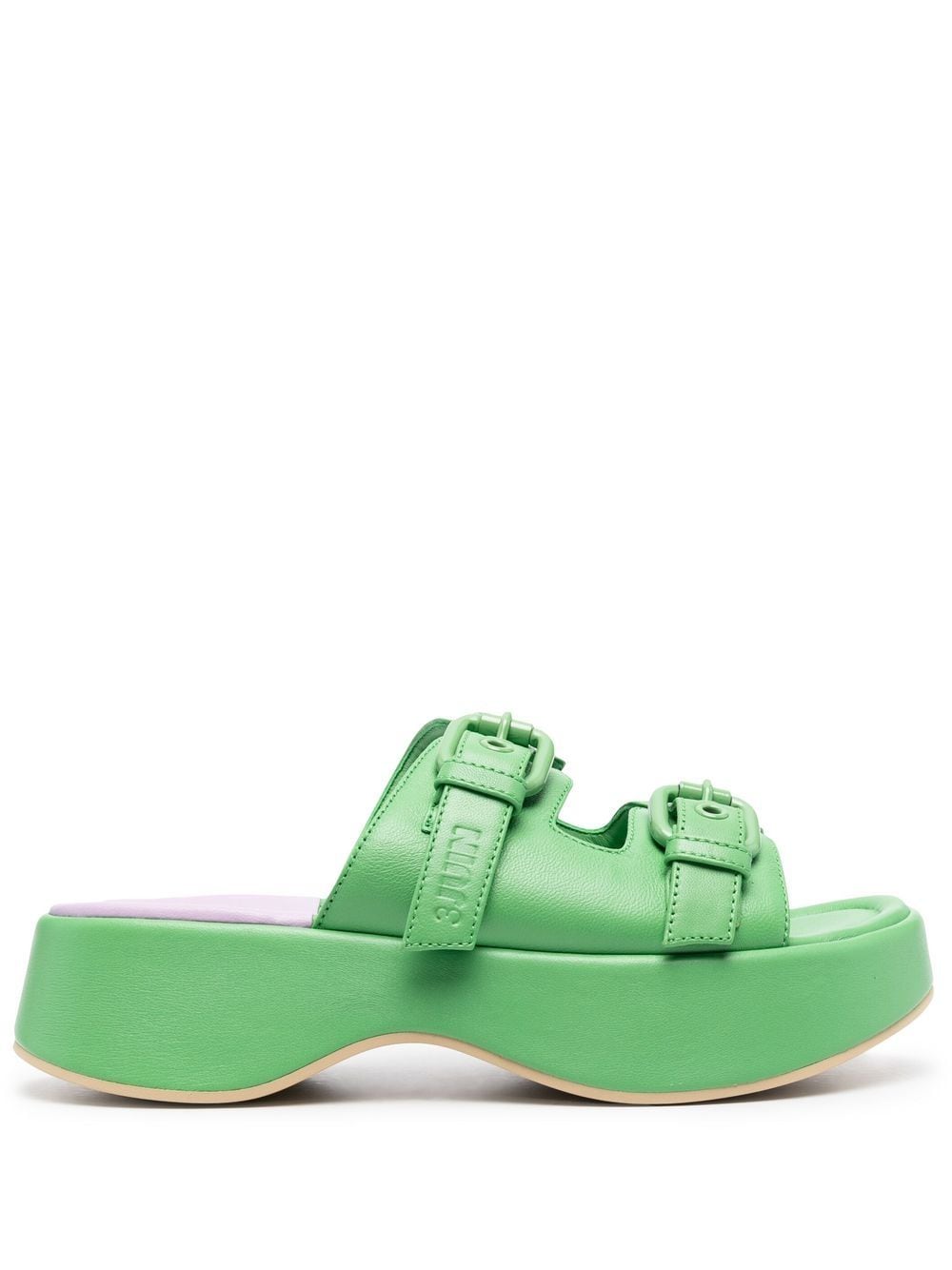 3juin double-buckle leather sandals - Green von 3juin