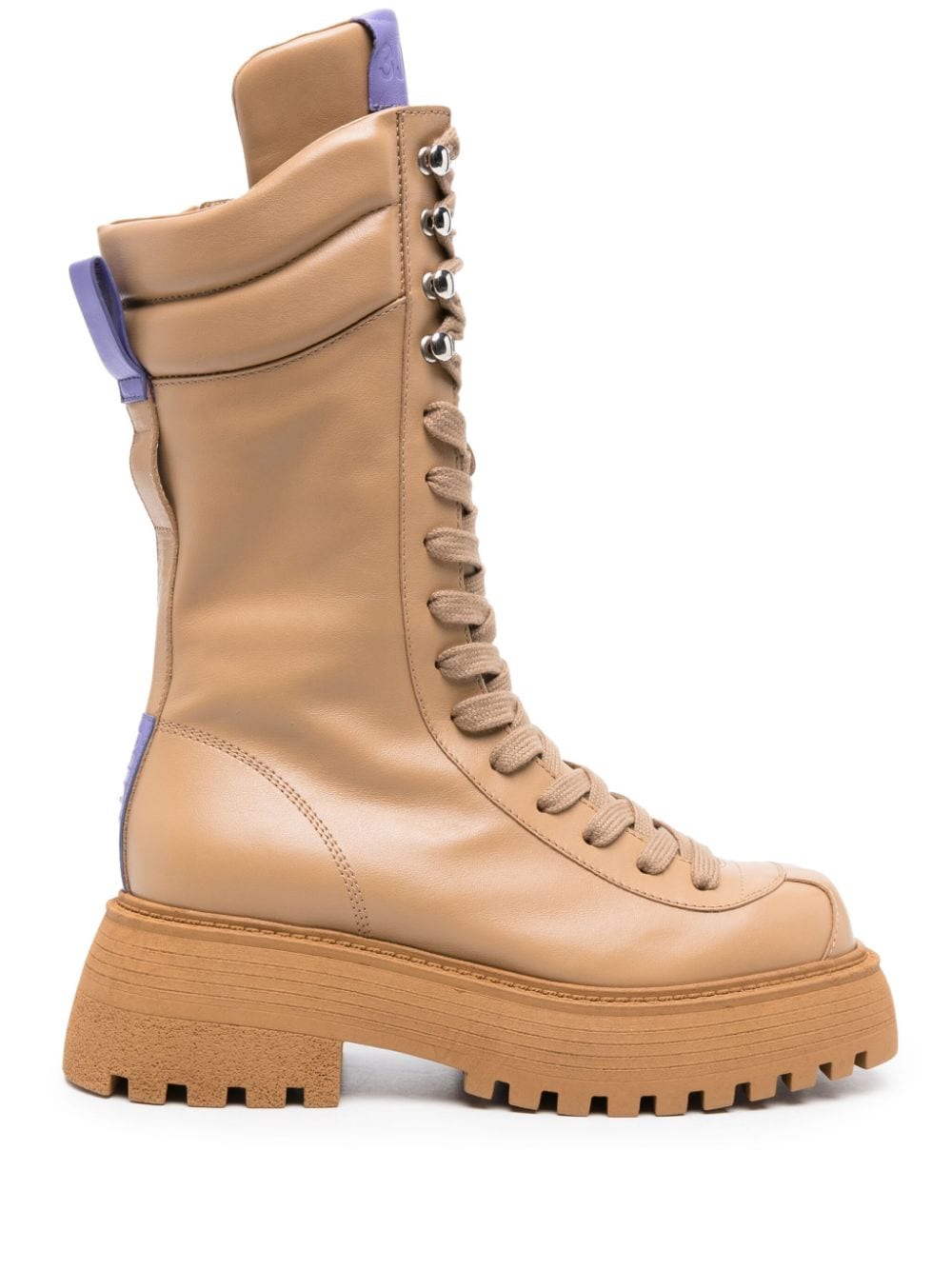 3juin logo-patch leather boots - Brown von 3juin