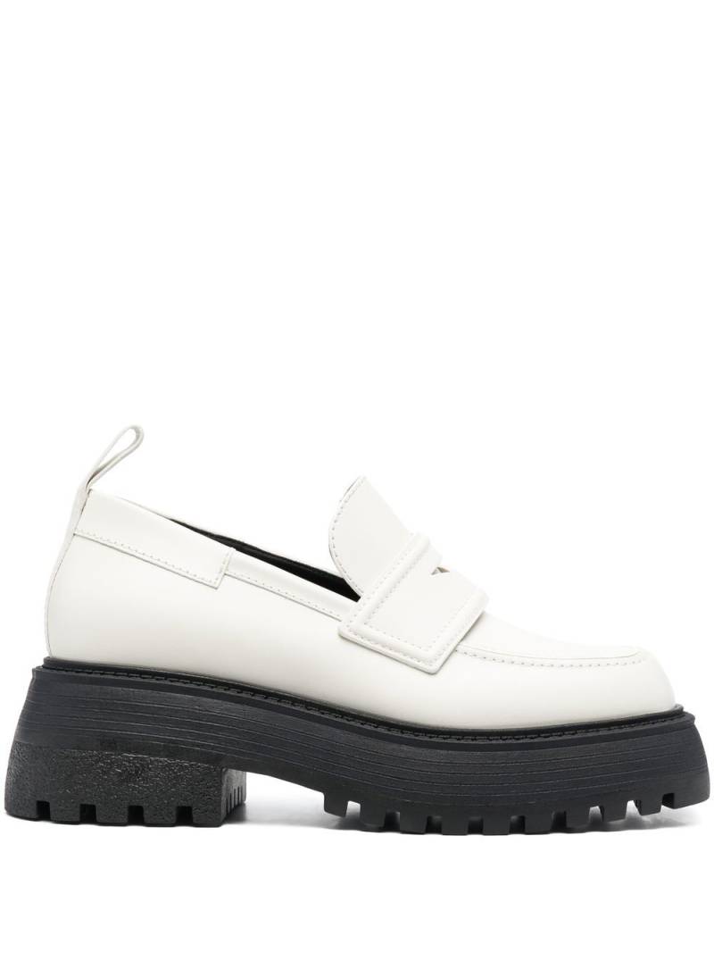 3juin platform 40mm leather loafers - White von 3juin