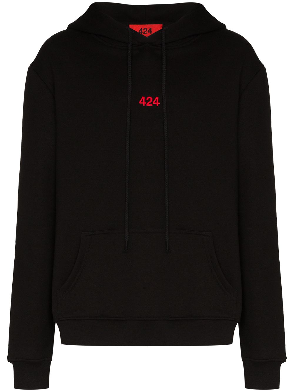 424 logo-embroidered hoodie - Black von 424