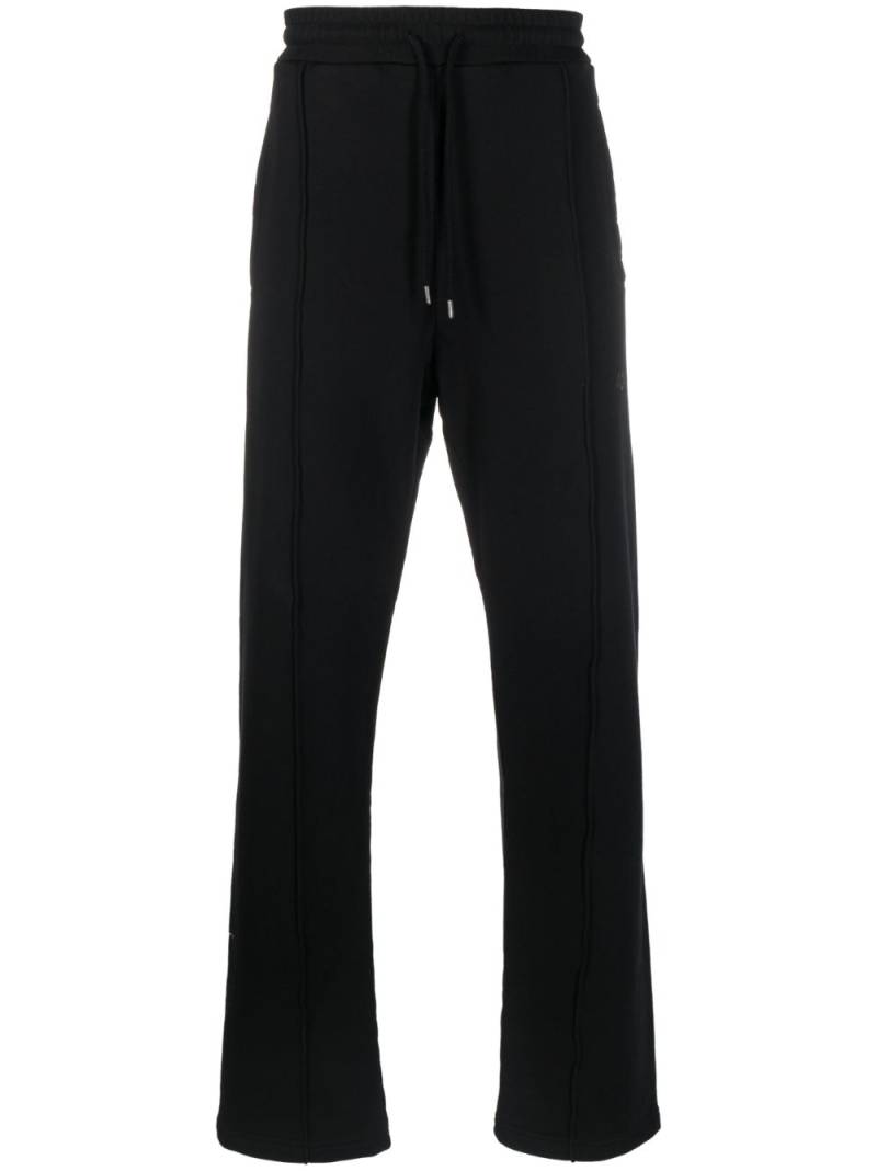 424 drawstring-waist cotton track pants - Black von 424