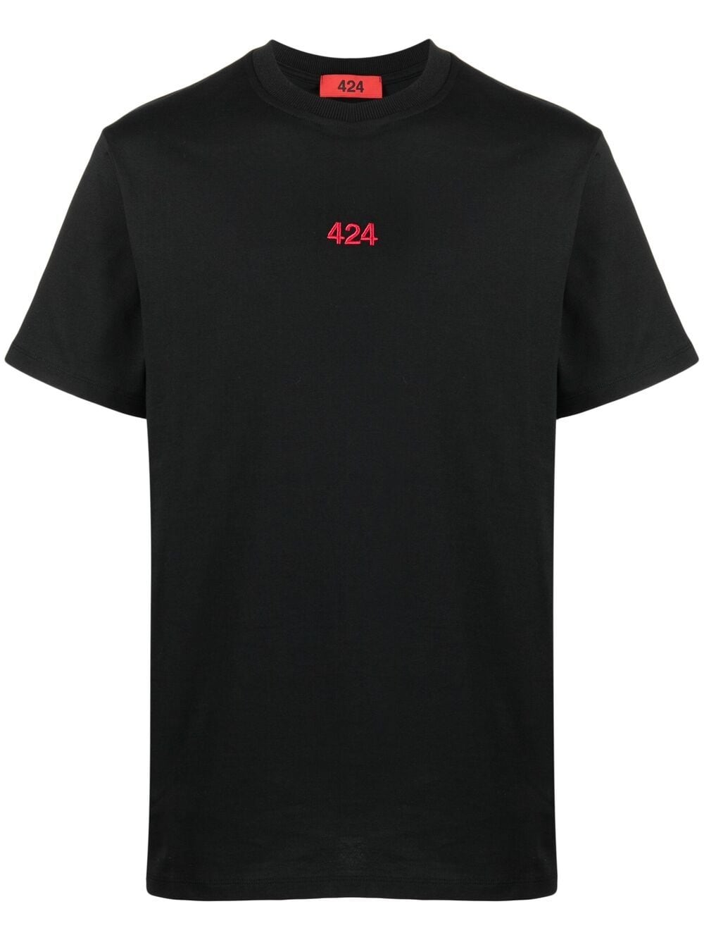 424 embroidered logo T-shirt - Black von 424