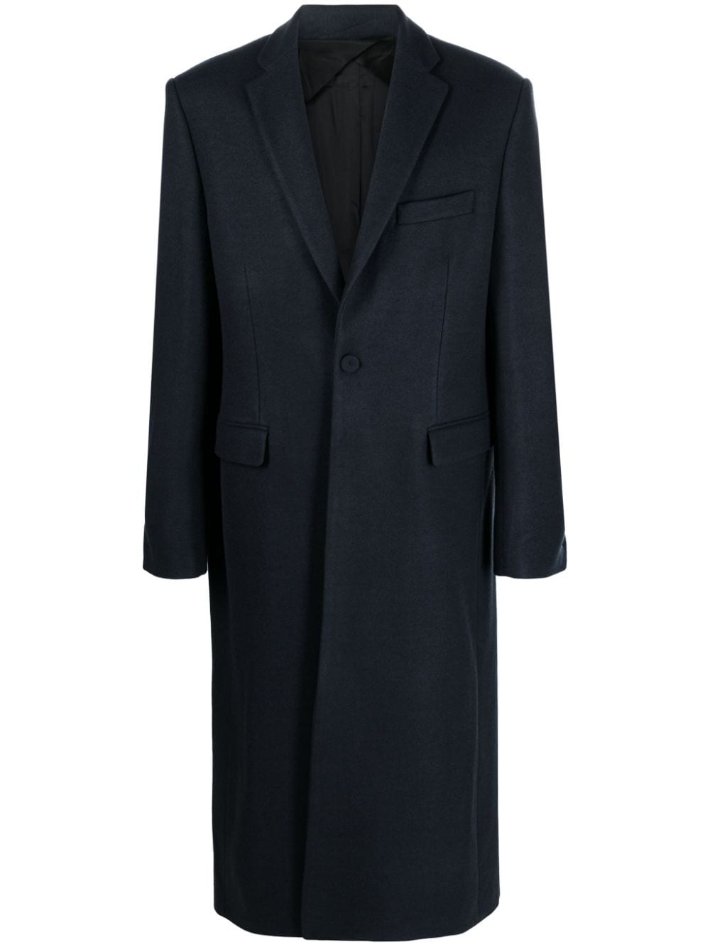 424 felted single-breasted coat - Blue von 424