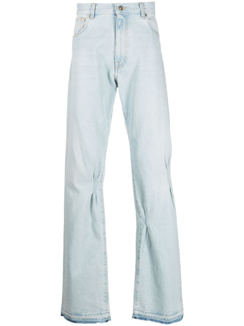 424 gathered-detailing straight-leg jeans - Blue von 424