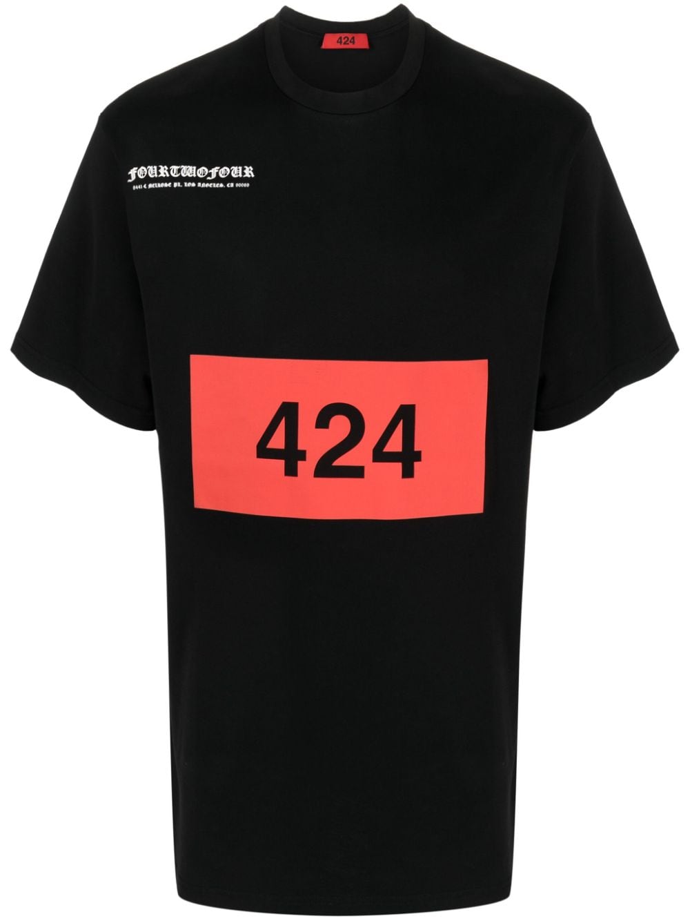 424 graphic-print cotton T-shirt - Black von 424