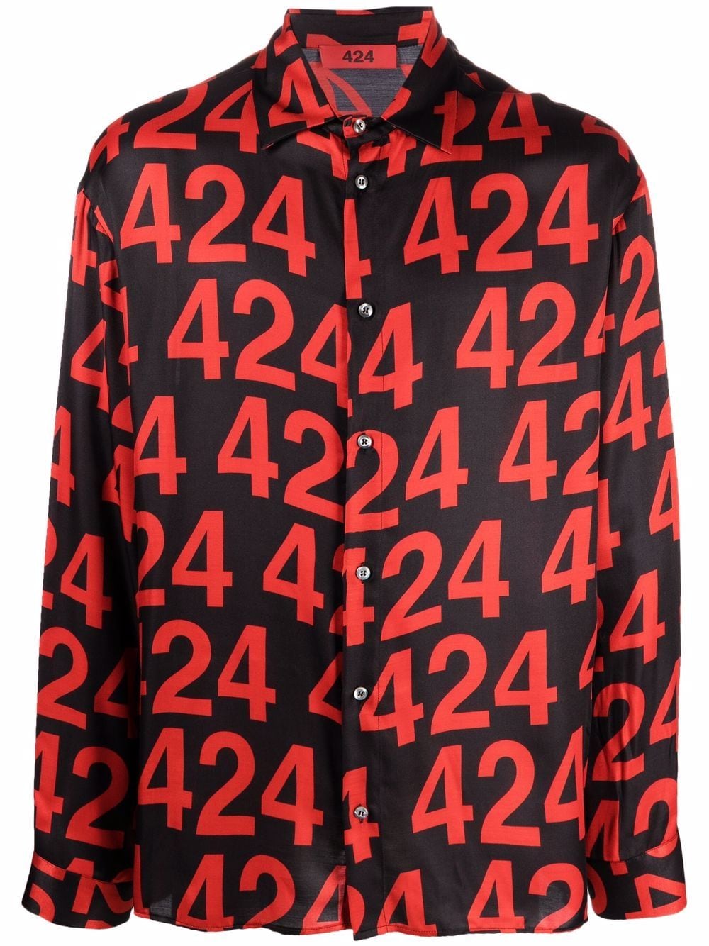 424 logo button-down shirt - Black von 424