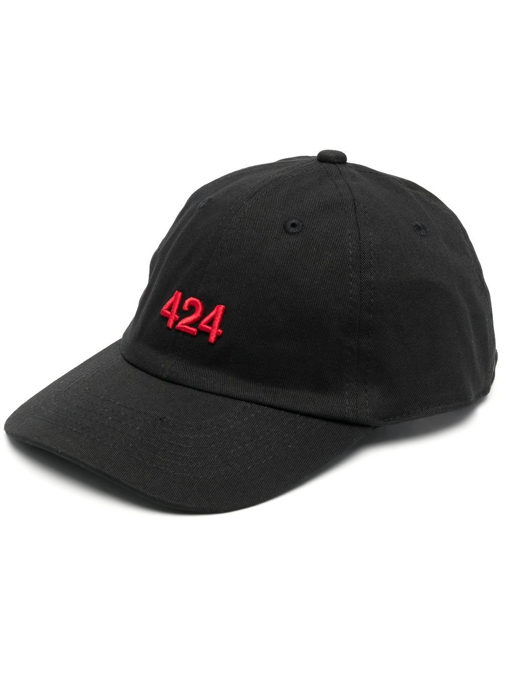 424 logo-embroidered cap - Black von 424