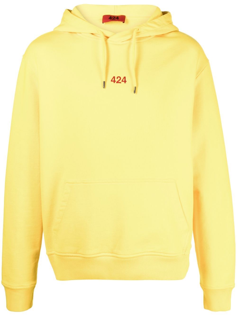 424 logo-embroidered hoodie - Yellow von 424